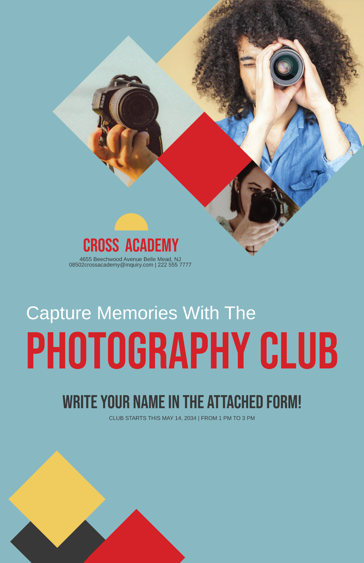 After School Photo Club Poster Template