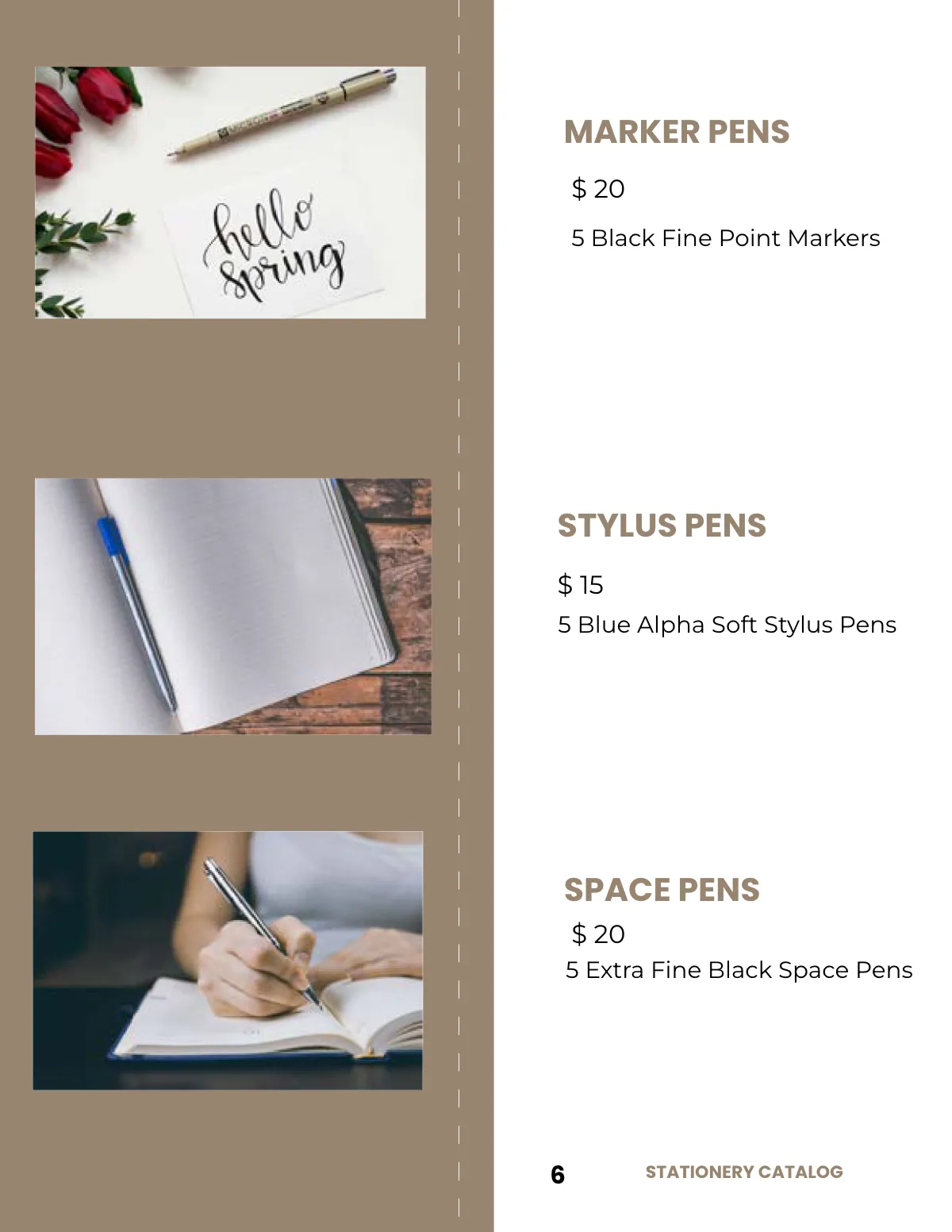 Free Sample Stationery Catalog Template to Edit Online