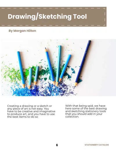 Free Sample Stationery Catalog Template to Edit Online