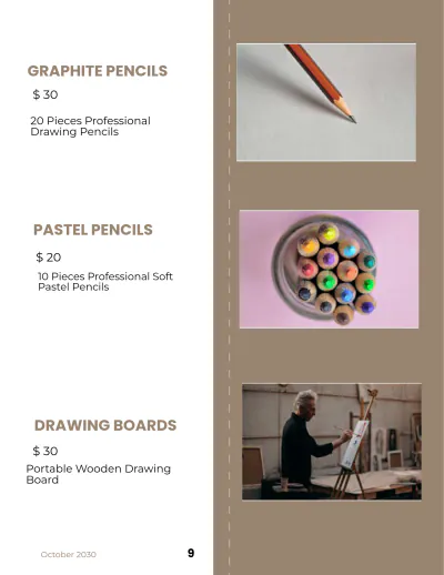Free Sample Stationery Catalog Template to Edit Online