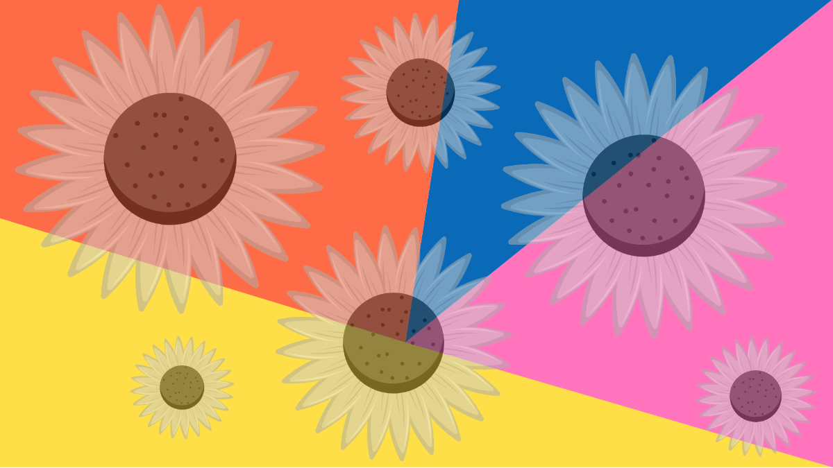 Free Sunflower Art Background Template