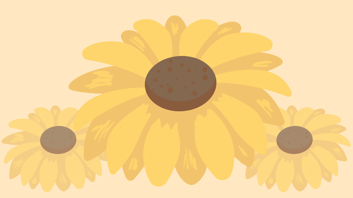 Pastel Yellow Sunflower Background Template