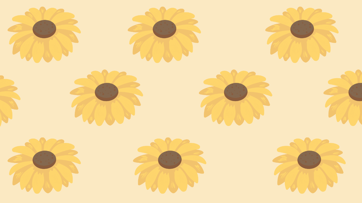 Free Floral Sunflower Background Template
