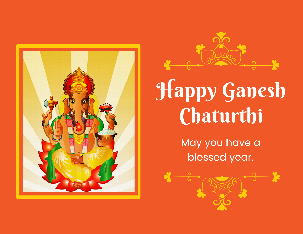 Happy Ganesh Chaturthi Flyer Template
