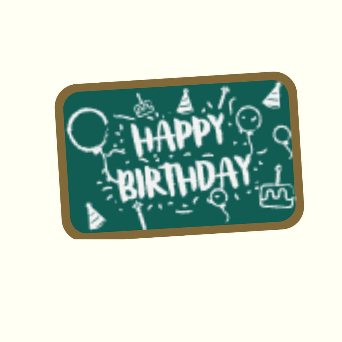 Chalkboard Happy Birthday Vector Template