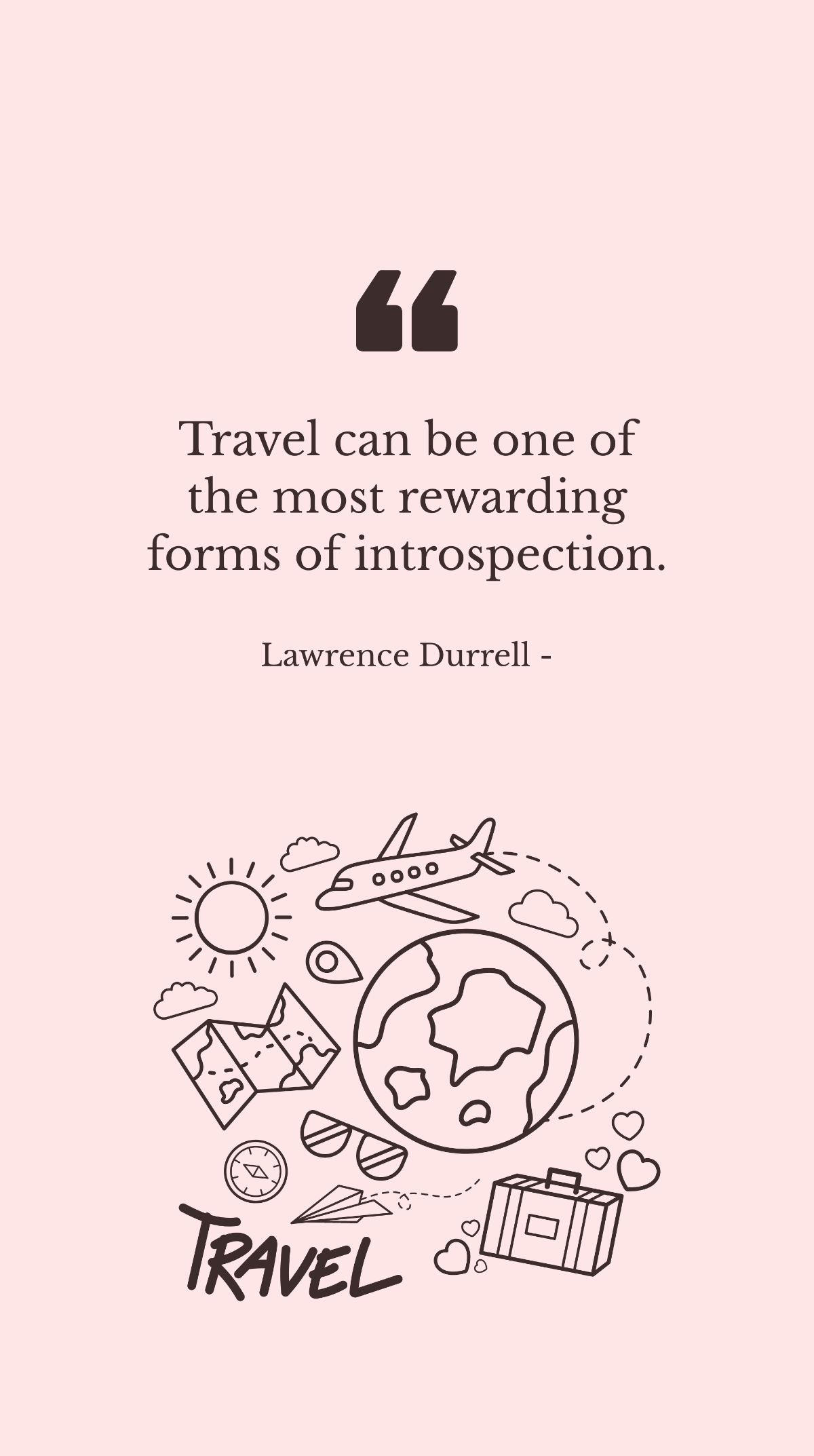 Free Lawrence Durrell - Travel can be one of the most rewarding forms of introspection. Template
