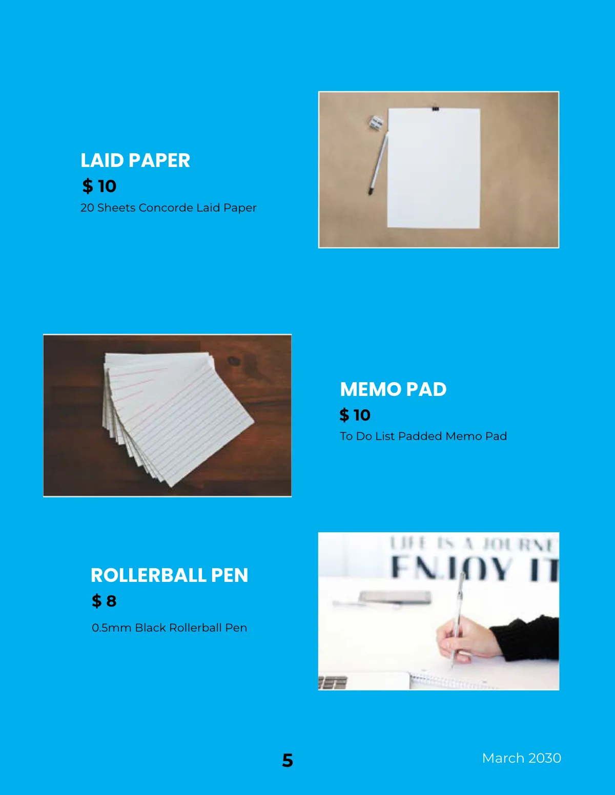 Free Stationery Sale Catalog Template to Edit Online