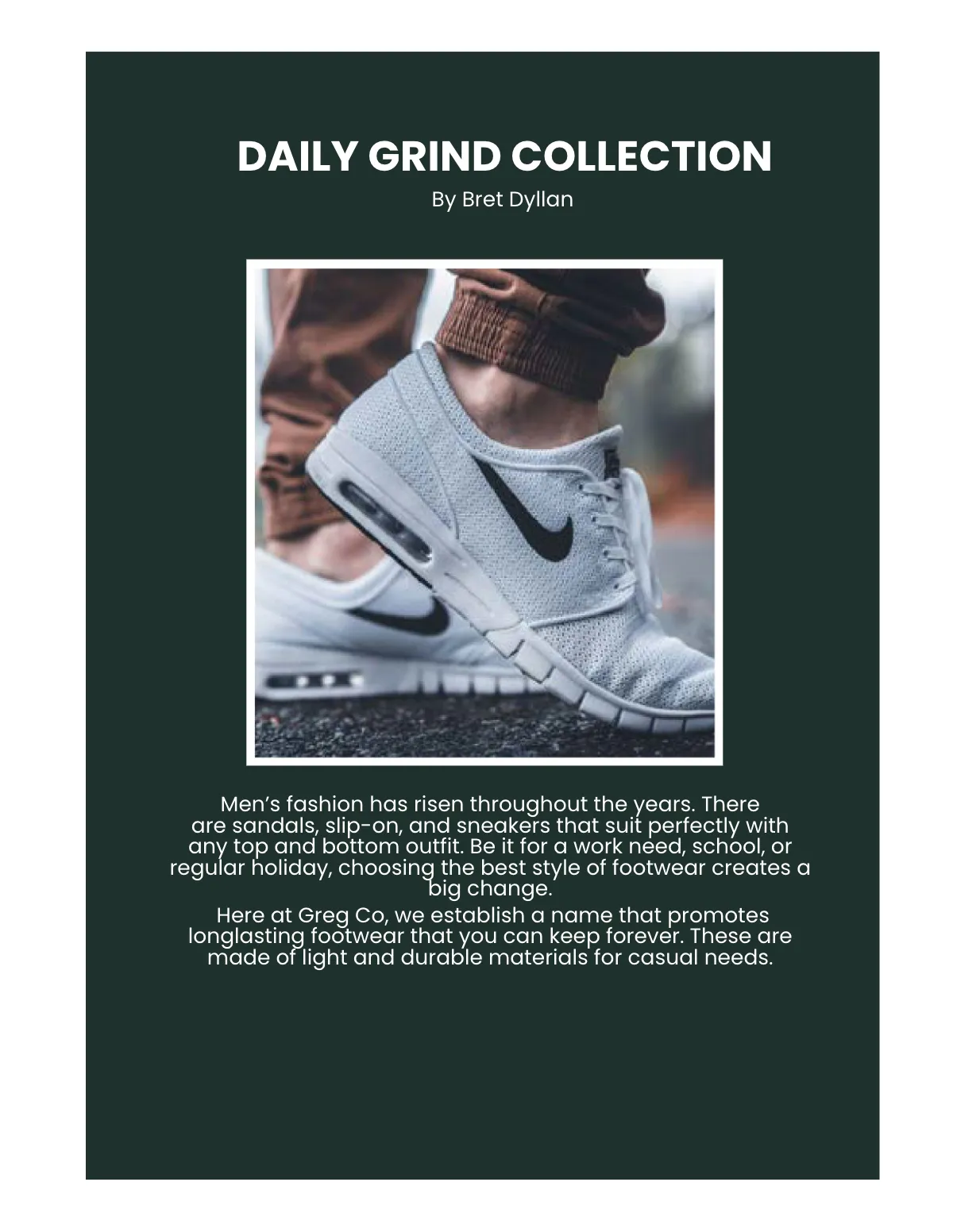 Free Shoes Sale Catalog Template to Edit Online