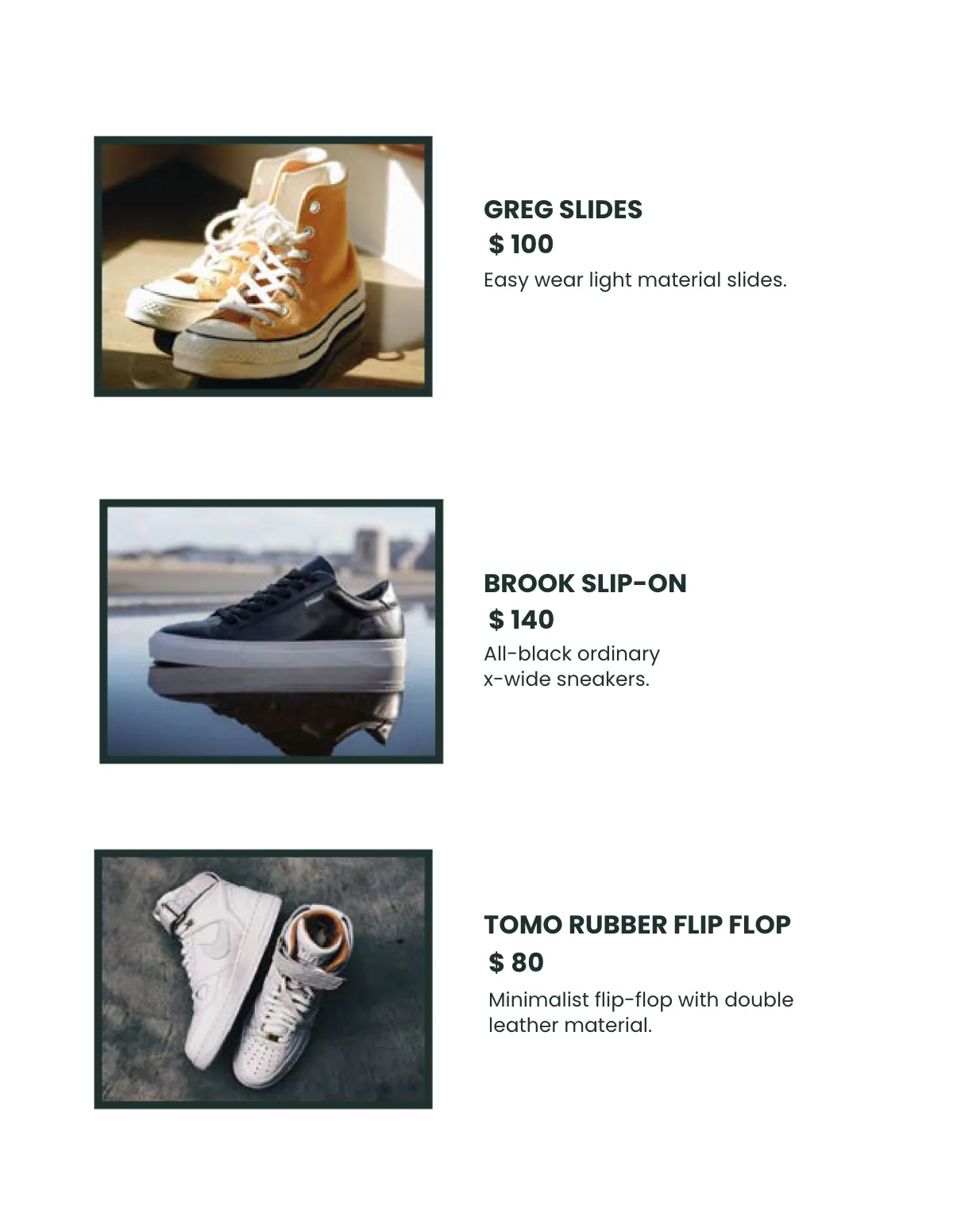 Free Shoes Sale Catalog Template to Edit Online