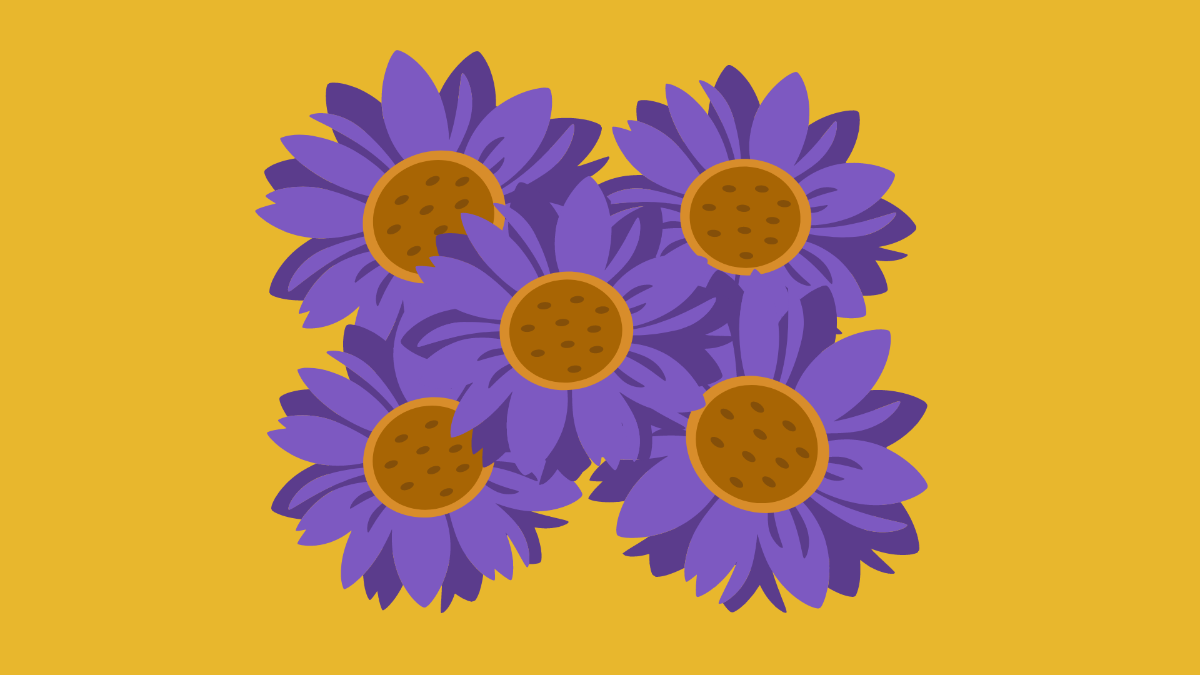 Free Purple Sunflower Background Template