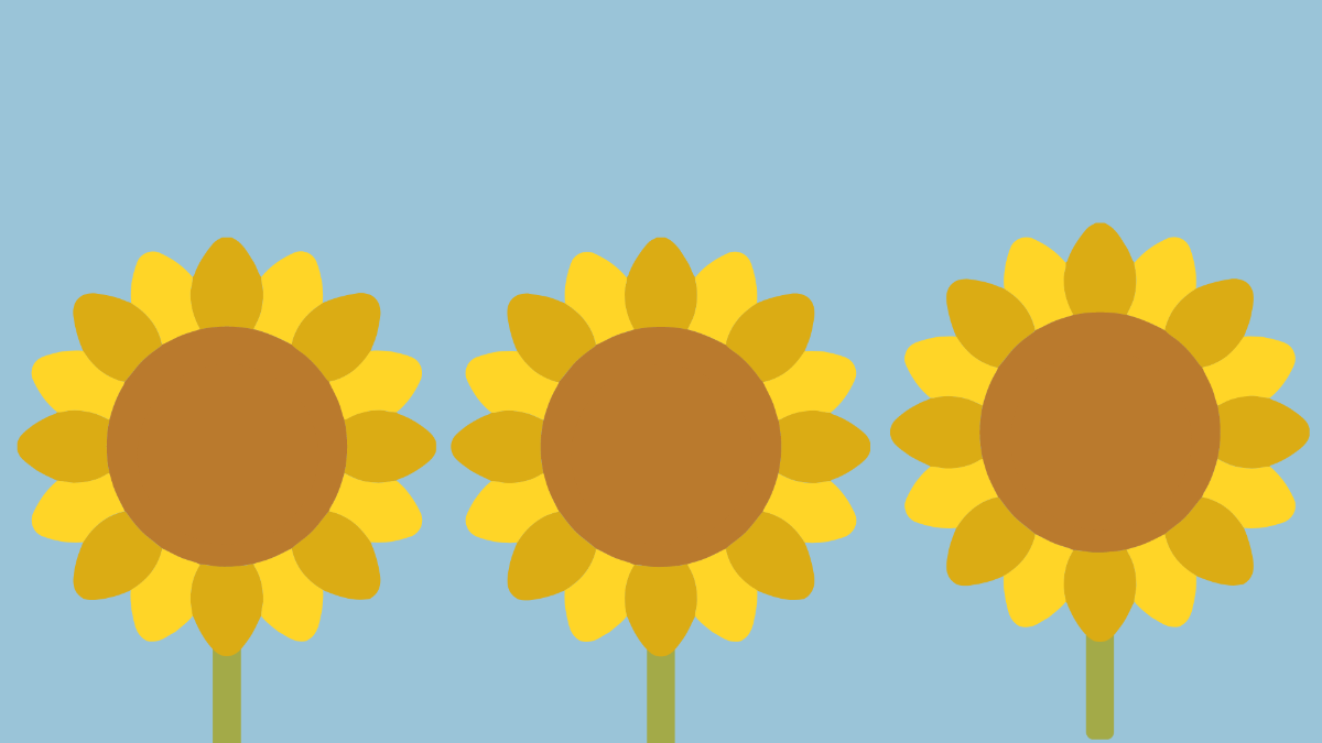 Simple Sunflower Background Template