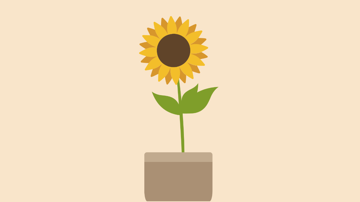 Single Sunflower Background Template