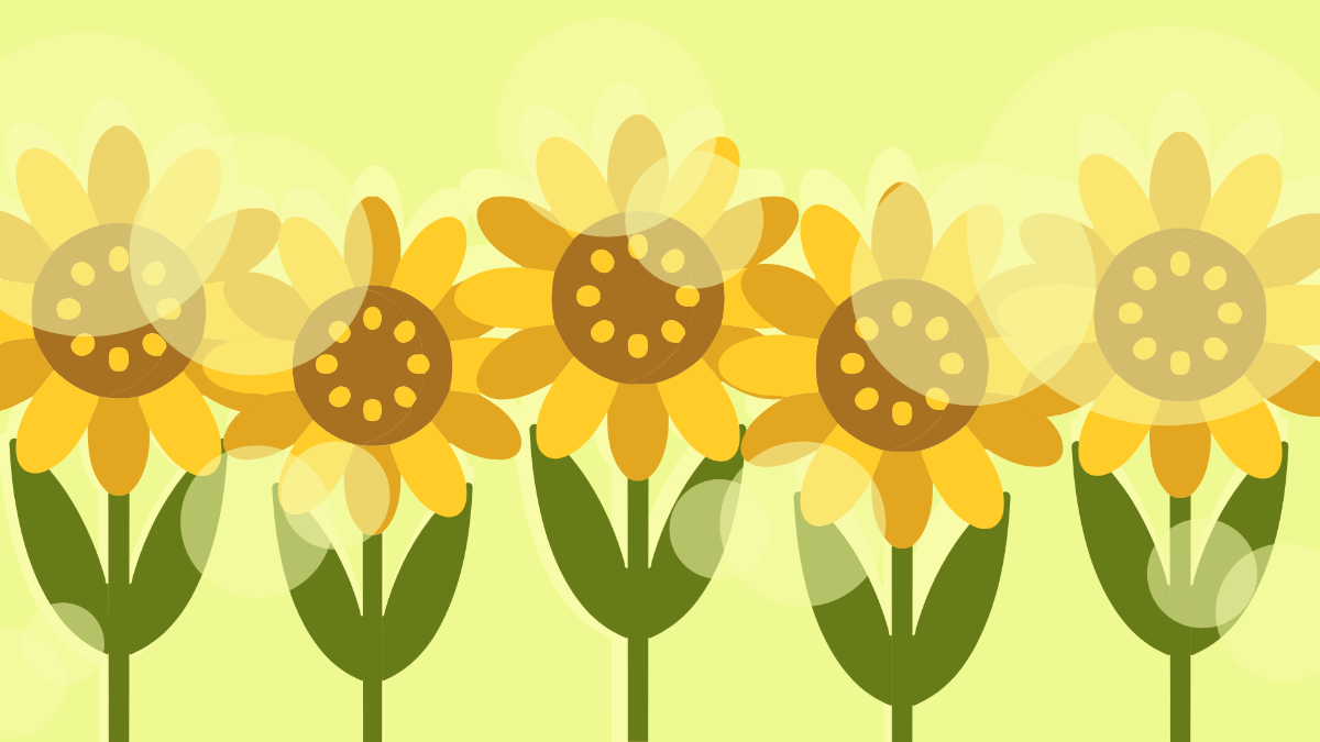 Free Soft Sunflower Background Template