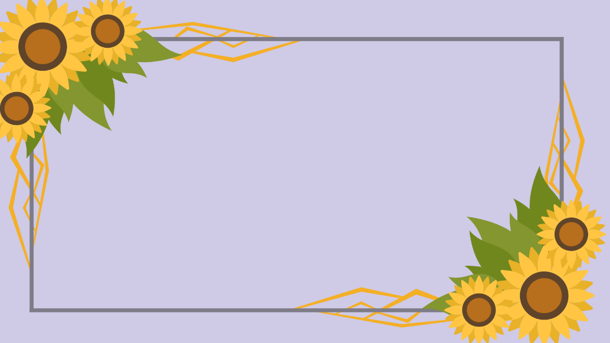 Sunflower Frame Background Template