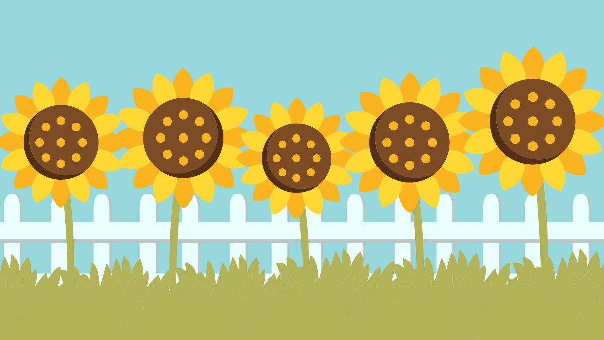 Free Sunflower Garden Background Template