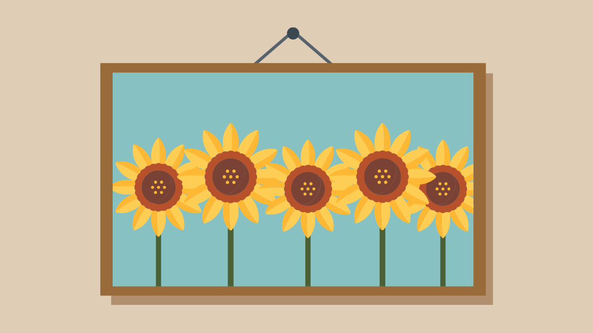 Free Sunflower Photo Background Template