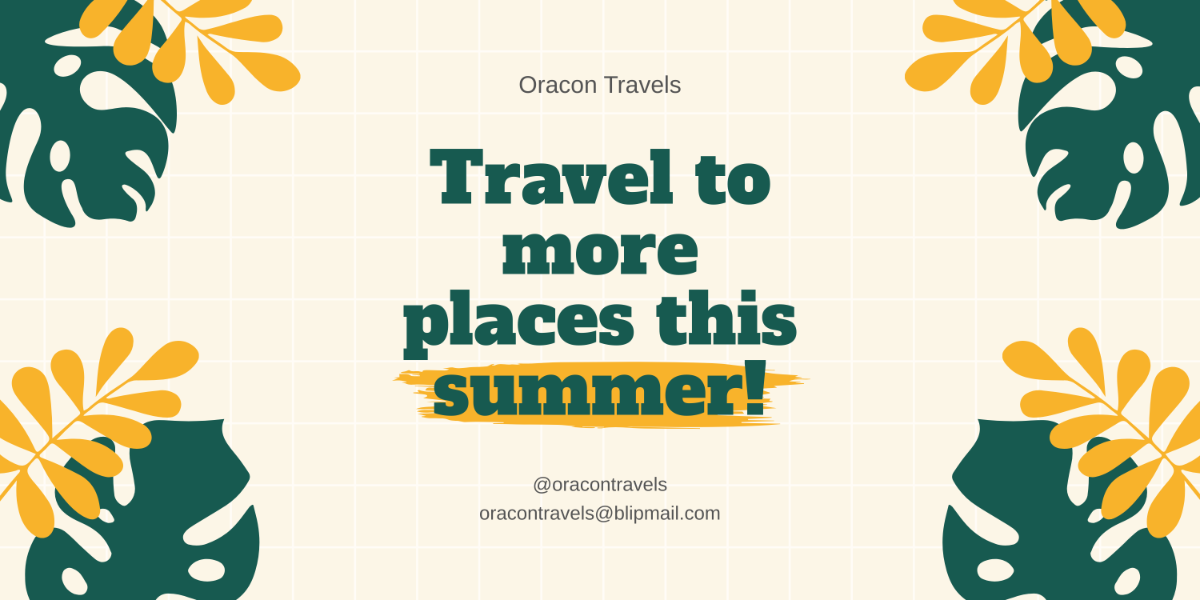 Free Summer Travel Banner Template
