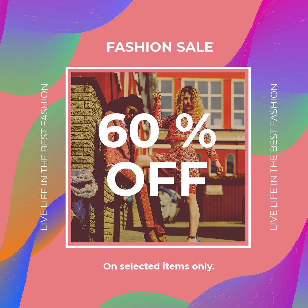 Free Fashion Sale Offers Instagram post Template.jpe