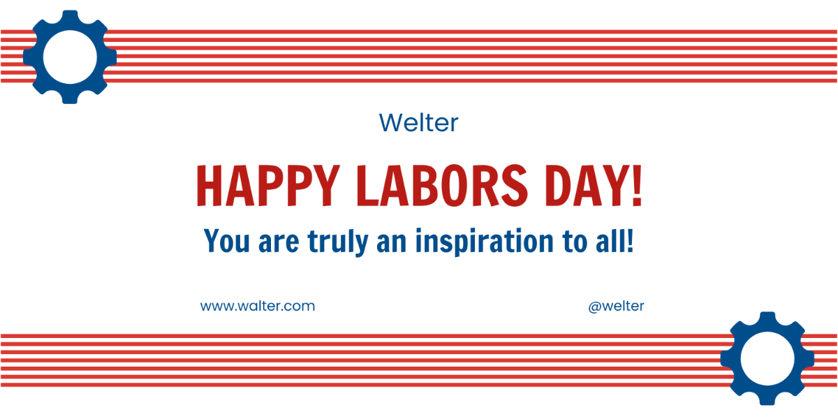 Labor Day Border Banner Template