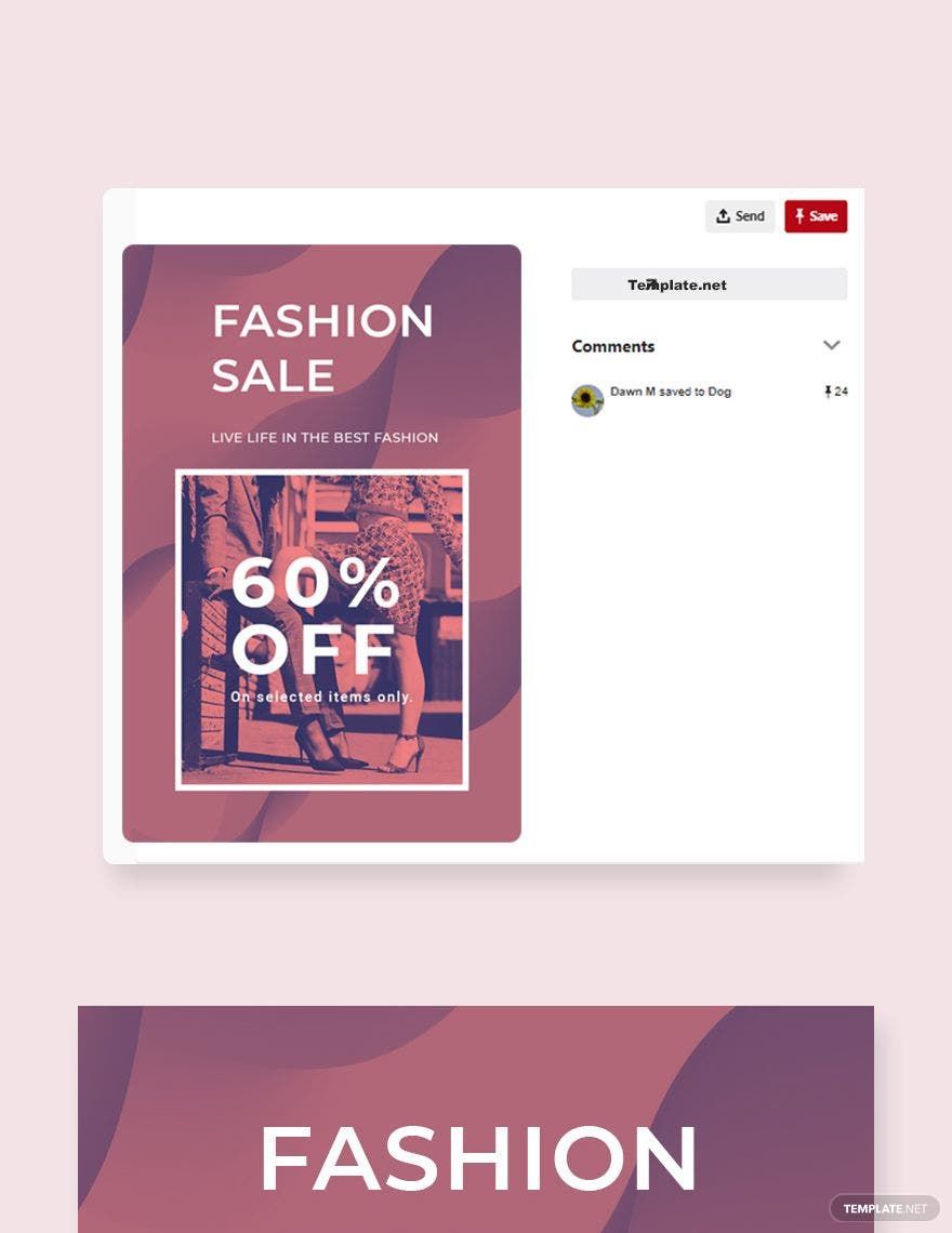 Fashion Sale Offers Pinterest Pin Template