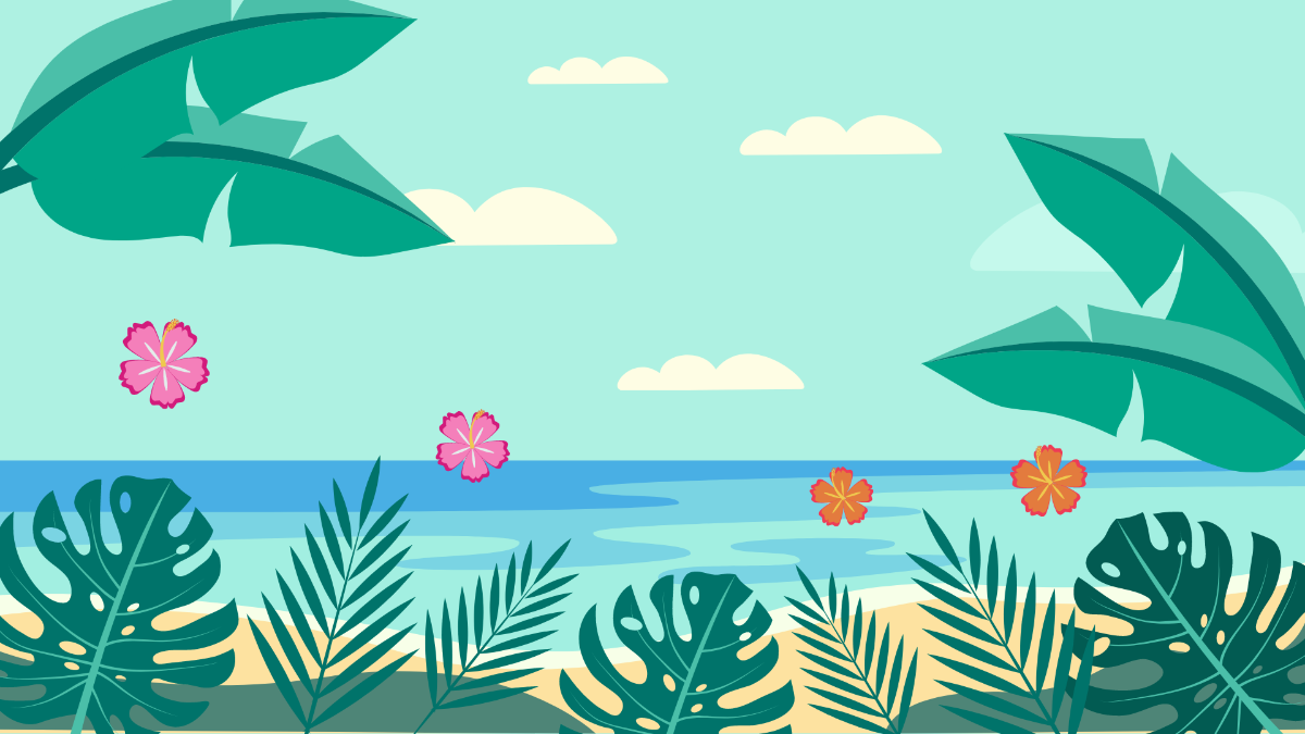 Free Tropical Summer Background Template