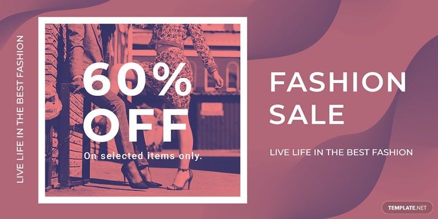 Fashion Sale Offers Twitter post Template