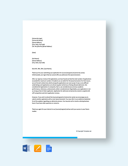 Free Application Letter For Working Student Template - Google Docs ...