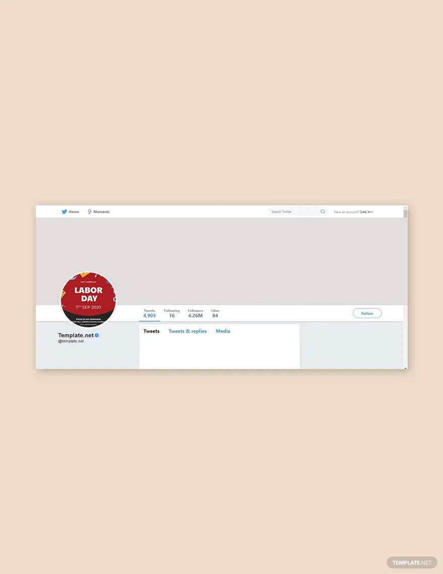 Free Labor Day Twitter Profile Photo Template