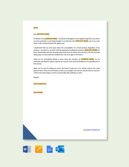 business apology letters