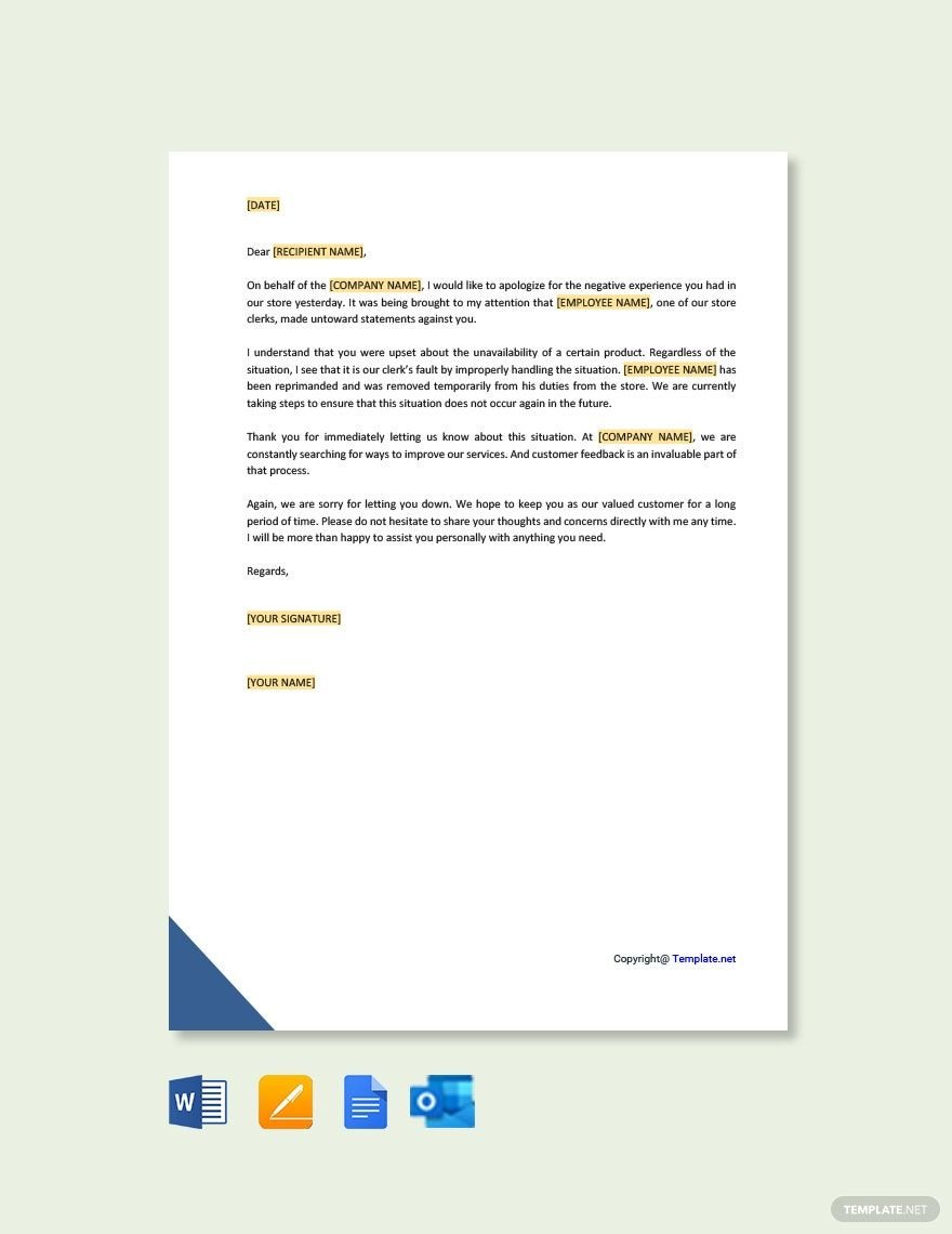 business apology letters