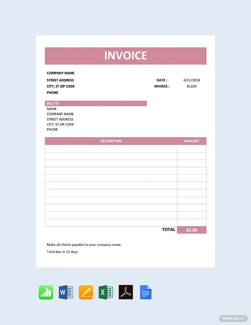 Jewelry Invoice Template - Google Docs, Google Sheets, Illustrator, PSD ...