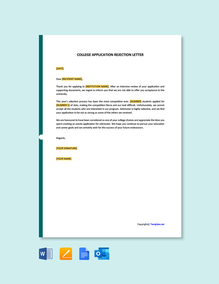 Bid Proposal Rejection Letter Template - Google Docs, Word, Apple Pages ...