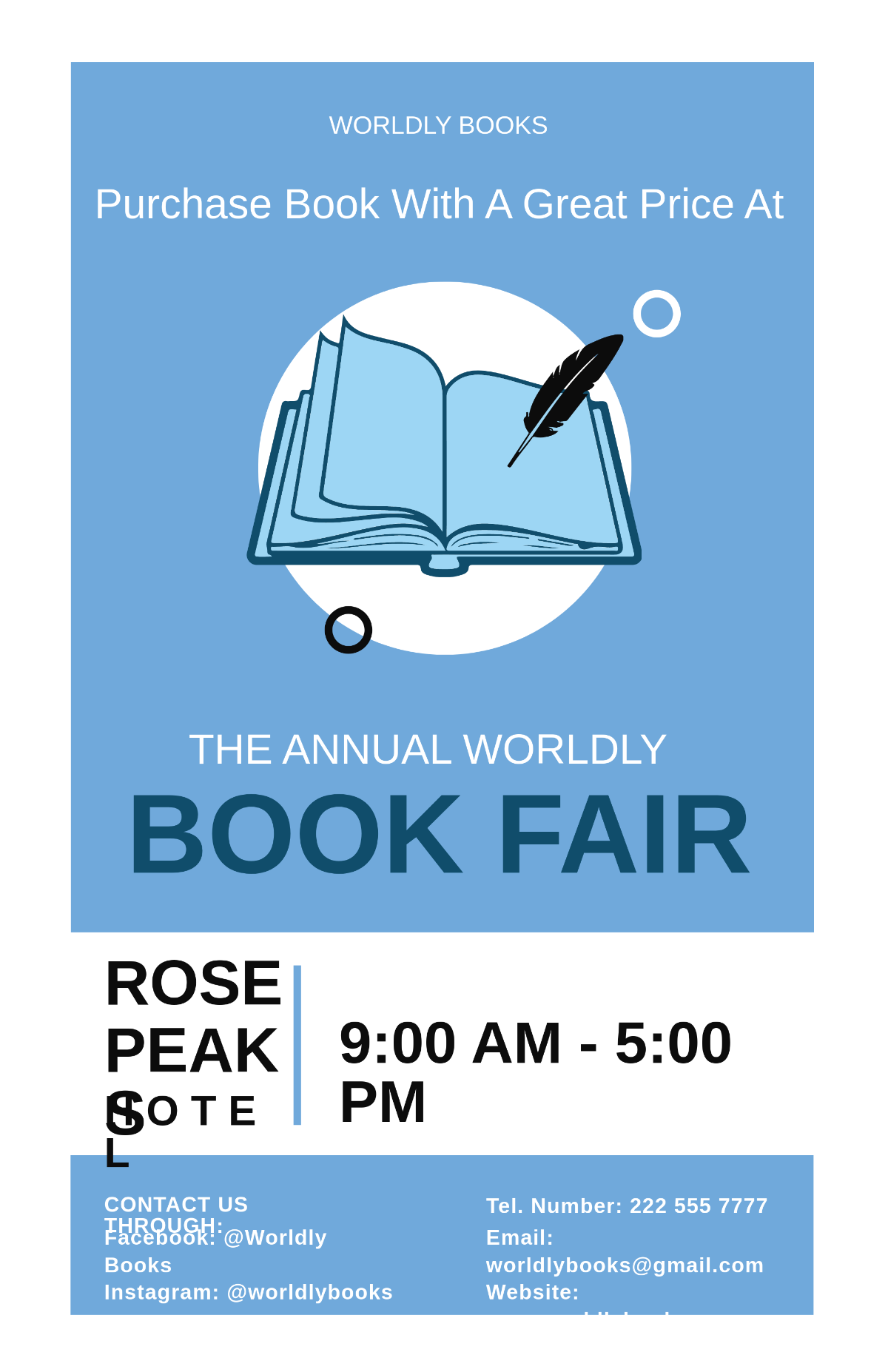Free Book Fair Festival Poster Template