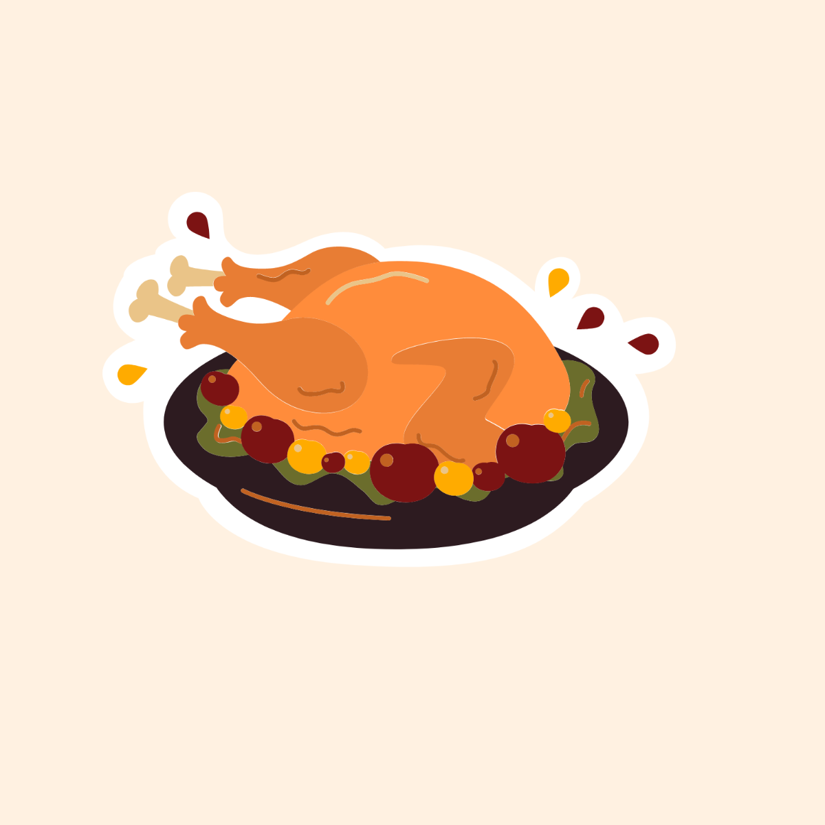 Thanksgiving Turkey Vector Template