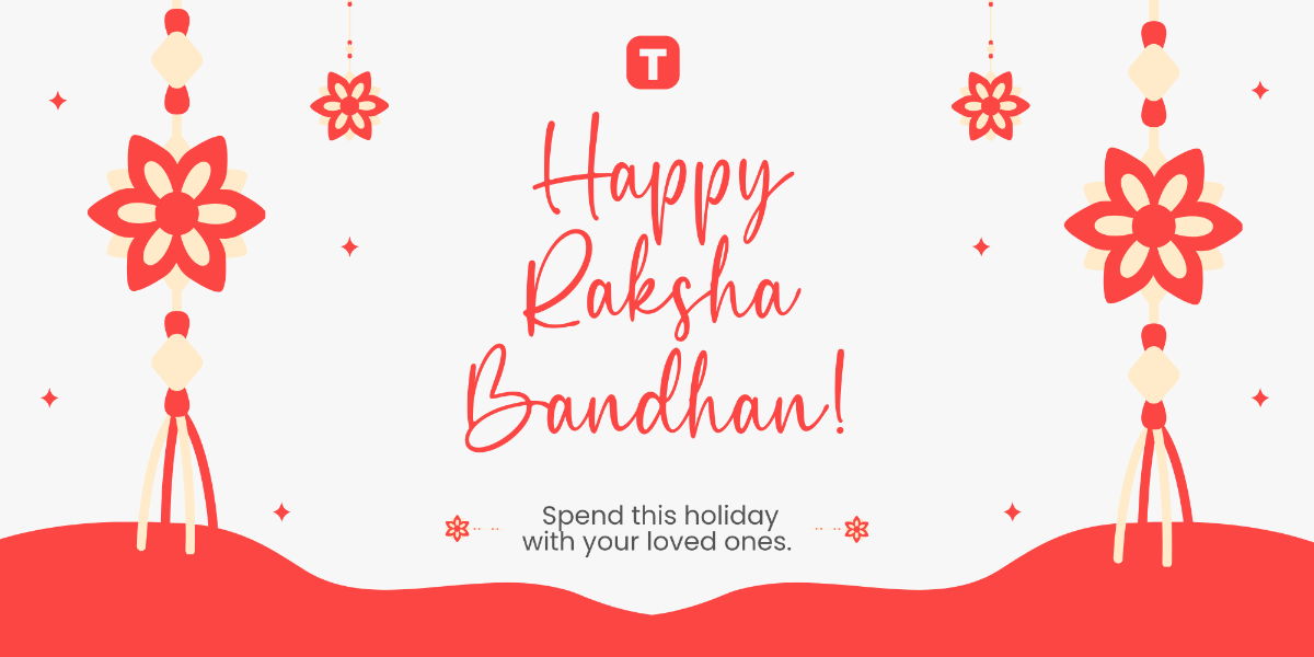 Free Raksha Bandhan Calligraphy Banner Template