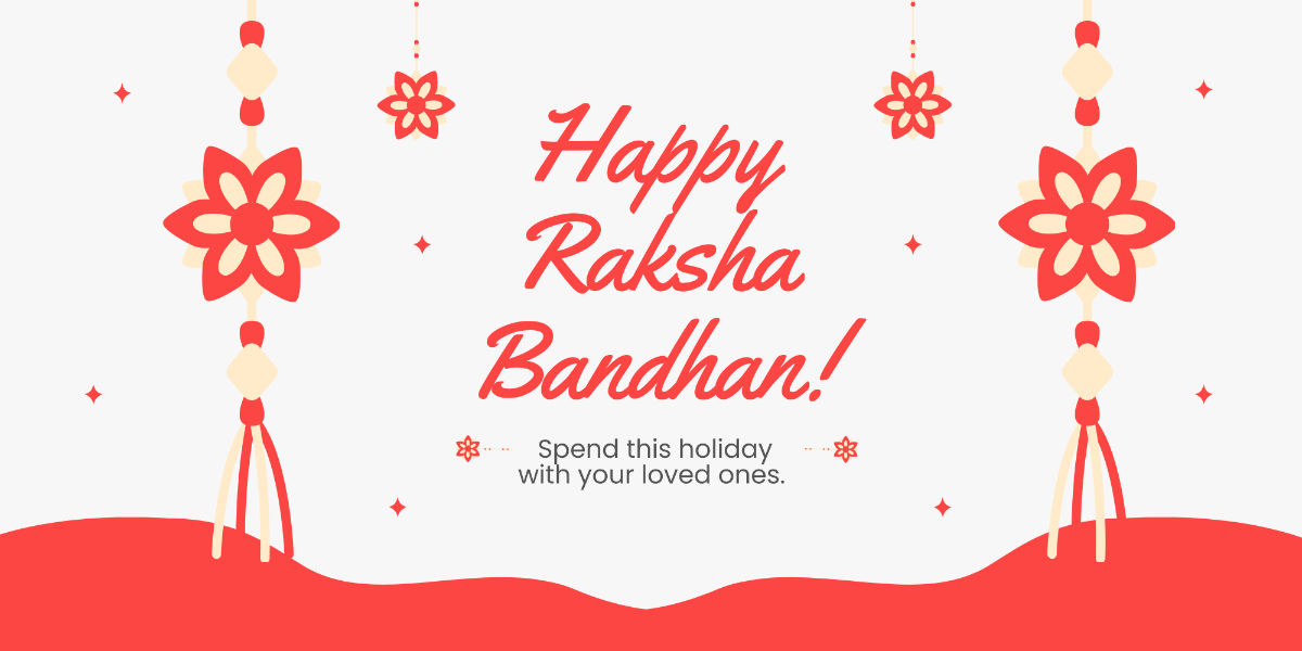 Free Raksha Bandhan Calligraphy Banner Template