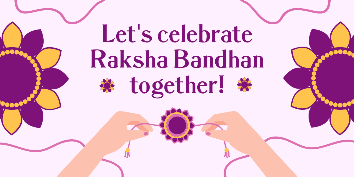 Free Raksha Bandhan Celebration Banner Template