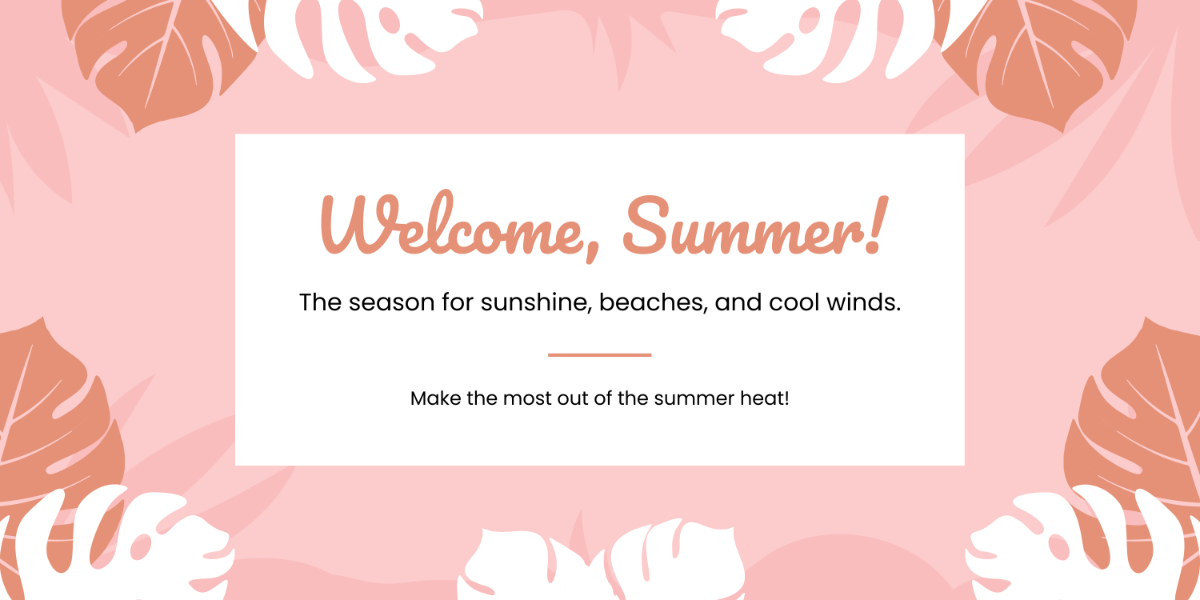 Welcome Summer Banner Template