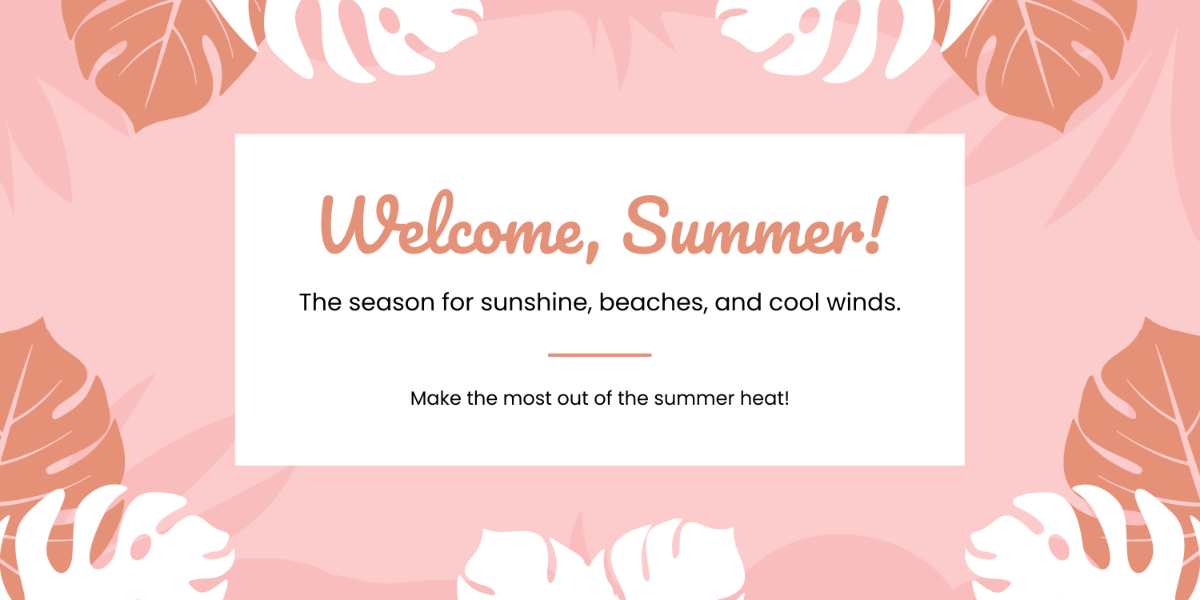 Welcome Summer Banner