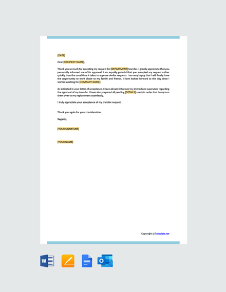 Free Employee Transfer Letter Inter Company Template - Google Docs ...