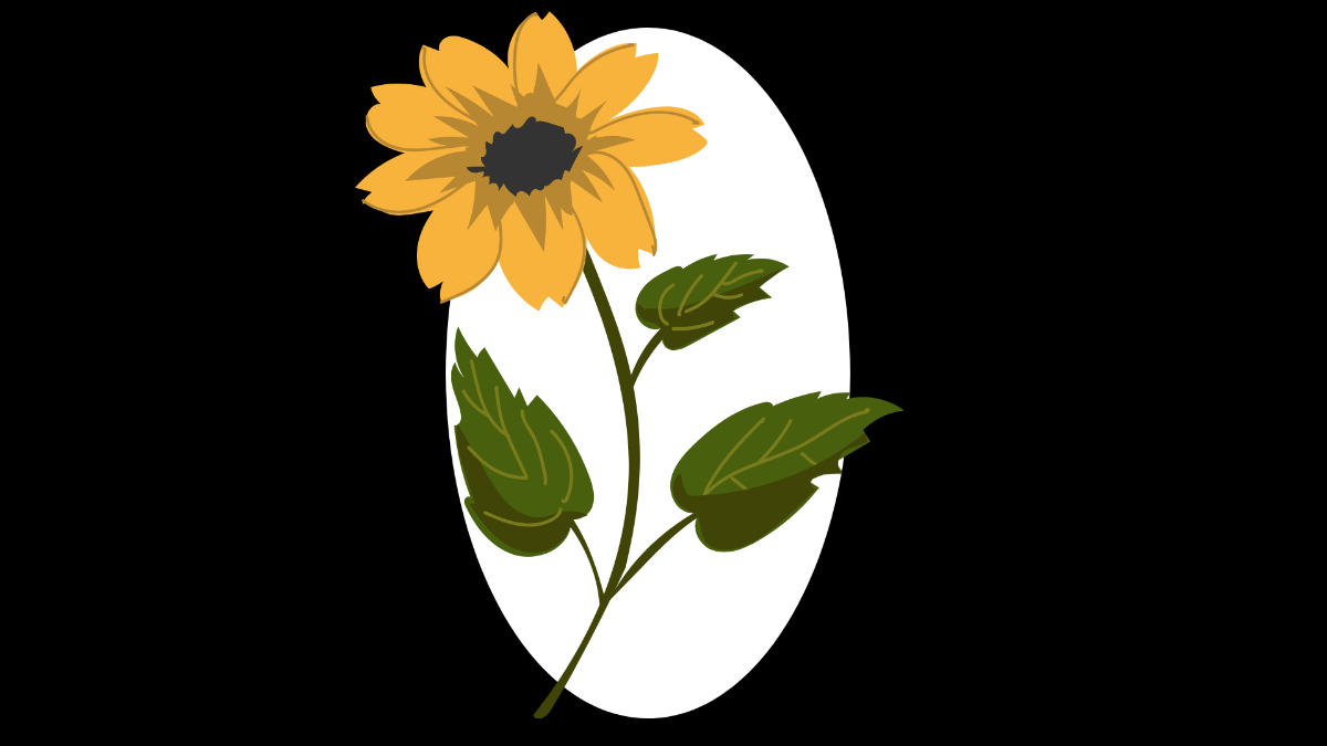 Sunflower Portrait Background Template
