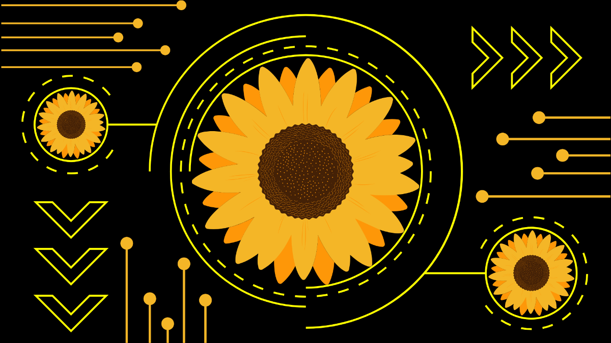 Free Sunflower Virtual Background Template