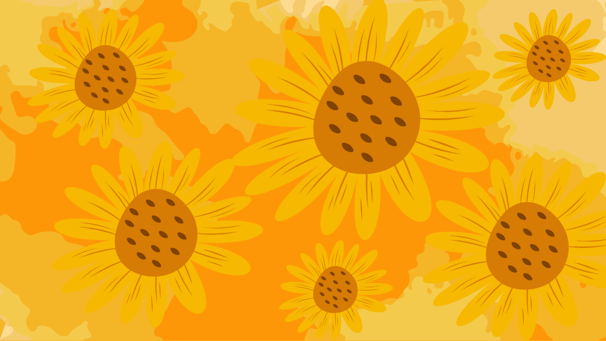 Sunflower Watercolor Background Template