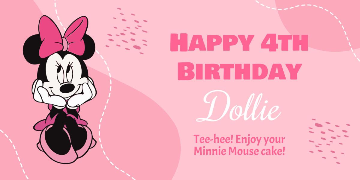 Minnie Mouse Happy Birthday Banner Template