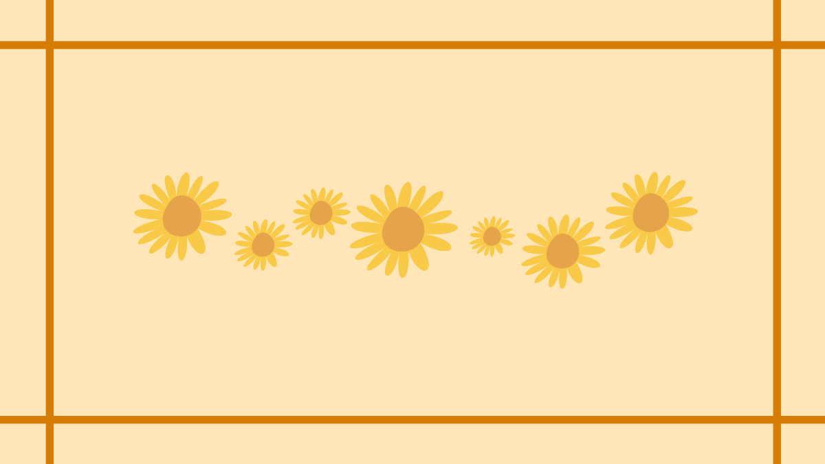 Free Minimalist Sunflower Background Template