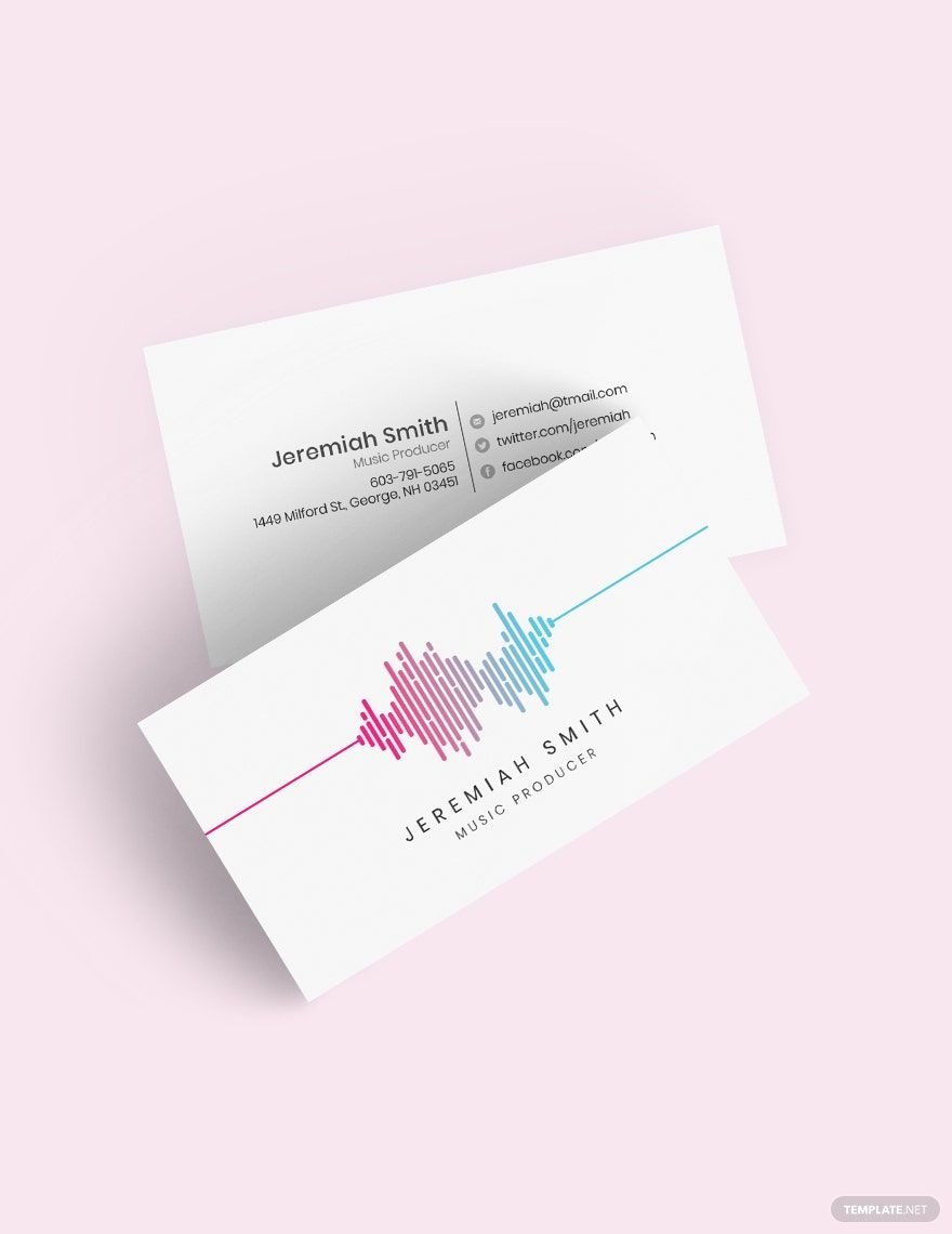 Music Producer and DJ Business card Template