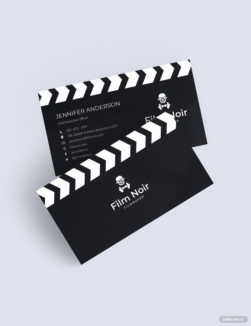 Noir Business Card Template in Word, Google Docs, Illustrator, PSD, Apple Pages, Publisher