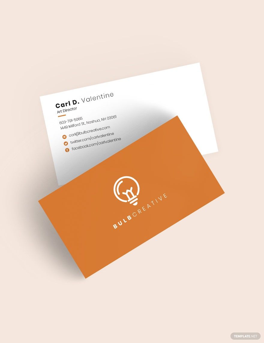 Orange Creative Business Card Template