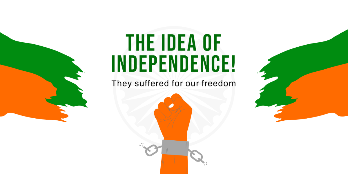 Free Abstract India Independence Day Banner Template