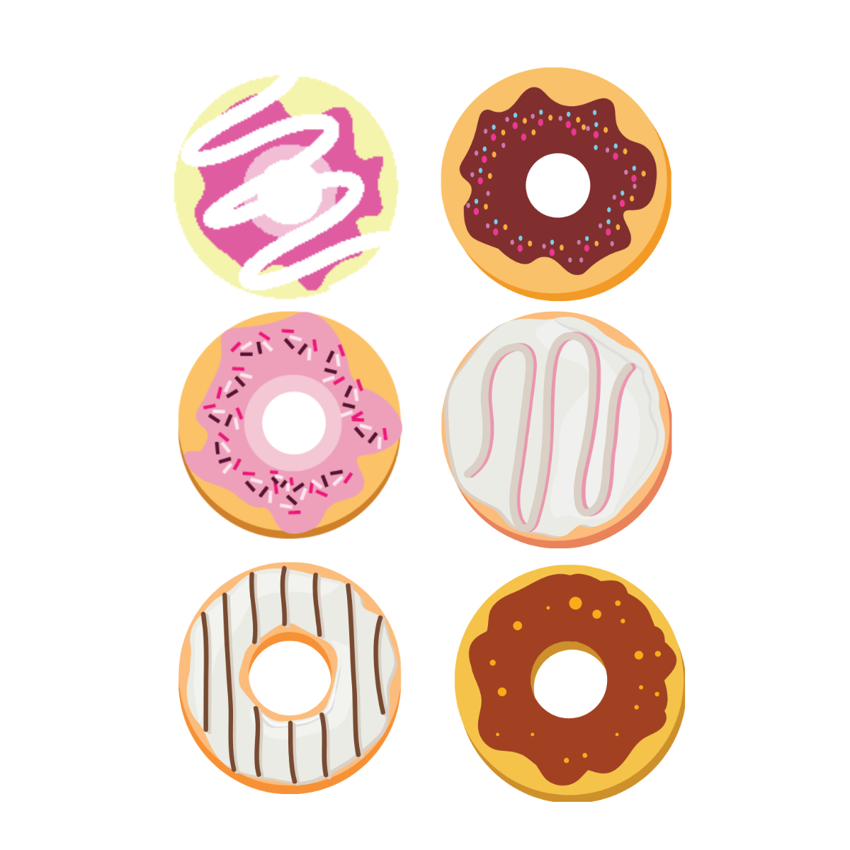 Donuts Vector Template